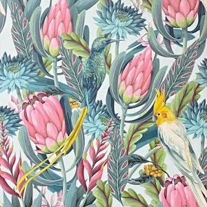 Arthouse Rainforest Escape Design Green Pink Paste Vinyl Wallpaper - Wallpaper Arthouse Rainforest Escape Design Green Pink Paste Vinyl Wallpaper - Wallpaper