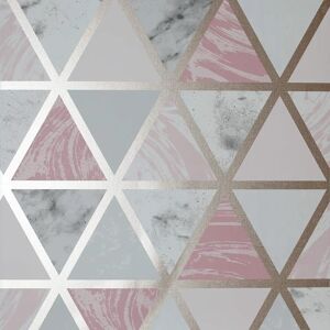 Arthouse Marble Geo Multicoloured Wallpaper Pink Metallic Triangle Arthouse Marble Geo Multicoloured Wallpaper Pink Metallic Triangle
