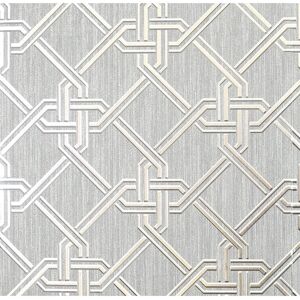 Arthouse Gianni Silver Geometric Wallpaper - Textured Vinyl, Metallic Foil Arthouse Gianni Silver Geometric Wallpaper - Textured Vinyl, Metallic Foil