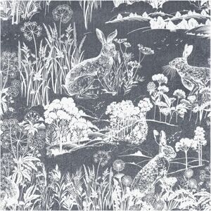 Arthouse Meadow Hare Navy Wallpaper - Wallpaper Arthouse Meadow Hare Navy Wallpaper - Wallpaper