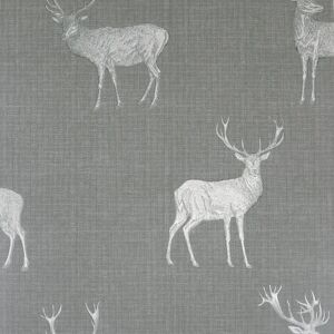 Arthouse Heritage Stag Grey Silver Wallpaper - Wallpaper Arthouse Heritage Stag Grey Silver Wallpaper - Wallpaper