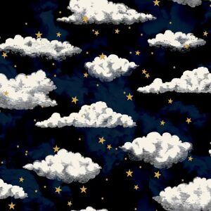 Arthouse Stars and Clouds Navy Wallpaper - Nursery Childrens Room Arthouse Stars and Clouds Navy Wallpaper - Nursery Childrens Room