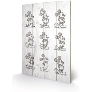 Pyramid Disney Mickey Mouse Wood Print - 40x59 cm - Posters & Prints Pyramid Disney Mickey Mouse Wood Print - 40x59 cm - Posters & Prints