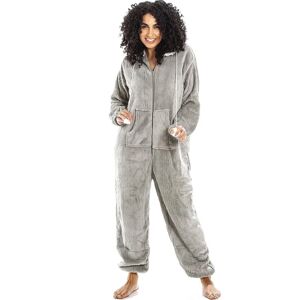 Camille Supersoft Hooded Onesie - All In One - Grey - 14-16 Camille Supersoft Hooded Onesie - All In One - Grey - 14-16
