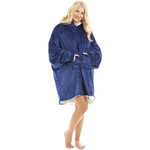 Camille Supersoft Oversized Hoodie Navy - Heavy Weight Sherpa Fleece Wearable Blanket Camille Supersoft Oversized Hoodie Navy - Heavy Weight Sherpa Fleece Wearable Blanket
