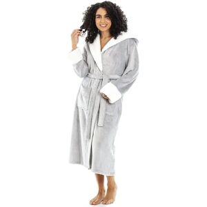 Camille Deep Pile Fleece Bathrobe - Light Grey - Bathrobe Camille Deep Pile Fleece Bathrobe - Light Grey - Bathrobe