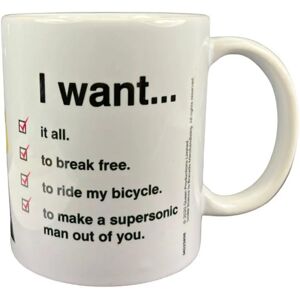 Queen Liste de Contrôle Mug - Transparent - Merch de Groupe - Rock Grand Public - Publicité Queen Liste de Contrôle Mug - Transparent - Merch de Groupe - Rock Grand Public - Publicité