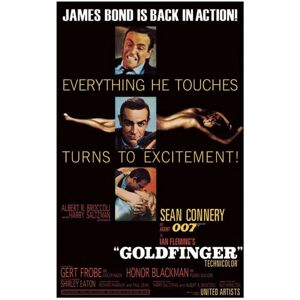 Sean Connery Goldfinger Movie Poster - Excitement - Movie Poster Sean Connery Goldfinger Movie Poster - Excitement - Movie Poster