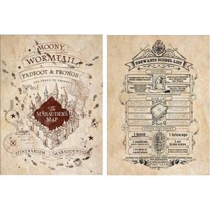Sada plakátů Harry Potter od Pyramid International - Mapa a Seznam školy, 2 plakáty, 52x38cm Sada plakátů Harry Potter od Pyramid International - Mapa a Seznam školy, 2 plakáty, 52x38cm