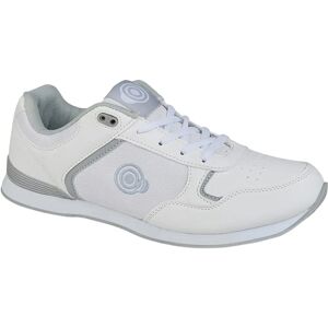 DEK Womens Kitty Lace Up Trainer-Style Bowling Shoes - White/Grey DEK Womens Kitty Lace Up Trainer-Style Bowling Shoes - White/Grey