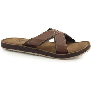 PDQ Kris Brown Faux Leather Crossover Mule Sandal - Sandal PDQ Kris Brown Faux Leather Crossover Mule Sandal - Sandal
