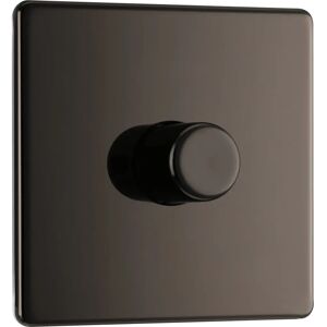 Bg Nexus FBN81 Black Nickel Screwless Dimmer - 1G 2W LED Bg Nexus FBN81 Black Nickel Screwless Dimmer - 1G 2W LED