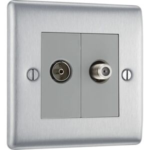 BG Electrical NBS65 Doppelkoaxial- und Satellitensteckdose - Elektrischer Anschluss BG Electrical NBS65 Doppelkoaxial- und Satellitensteckdose - Elektrischer Anschluss