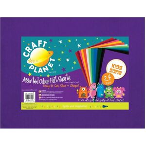 Docrafts Craft Planet 9x12 Inch Acrylic Felt Sheets Assorted Colours - Craft Supplies Docrafts Craft Planet 9x12 Inch Acrylic Felt Sheets Assorted Colours - Craft Supplies