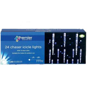 Premier 6.9m / 24 Chaser Icicle Shape Blue LED Christmas Lights - Christmas Lights Premier 6.9m / 24 Chaser Icicle Shape Blue LED Christmas Lights - Christmas Lights