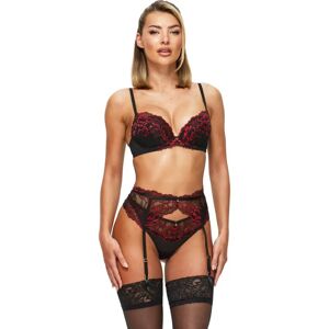 Ann Summers Black/Red Lace Plunge Bra - Lingerie Ann Summers Black/Red Lace Plunge Bra - Lingerie