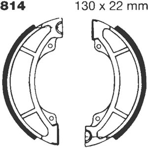 Pastillas de freno EBC Brakes 814G Ranurado para KTM 80/125/250/300 Pastillas de freno EBC Brakes 814G Ranurado para KTM 80/125/250/300