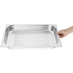 VOGUE Stainless Steel GN 1/1 Perforated Container - 65mm - Food Storage VOGUE Stainless Steel GN 1/1 Perforated Container - 65mm - Food Storage