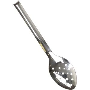 Vogue Edelstahl Perforierte Löffel mit Haken - 305mm Küchenutensil Vogue Edelstahl Perforierte Löffel mit Haken - 305mm Küchenutensil