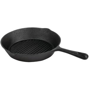 Vogue MM652 Round Ribbed Cast Iron Frying Pan - Frying Pan Vogue MM652 Round Ribbed Cast Iron Frying Pan - Frying Pan