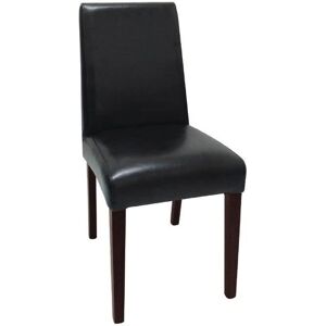 Bolero Black Simili Leather Dining Chair - Set of 2 Bolero Black Simili Leather Dining Chair - Set of 2