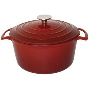 VOGUE Cast Iron Red Round Casserole 4L - Cocotte VOGUE Cast Iron Red Round Casserole 4L - Cocotte