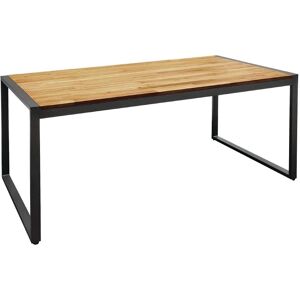 Bolero Rectangular Steel and Acacia Table - Industrial Style Bolero Rectangular Steel and Acacia Table - Industrial Style