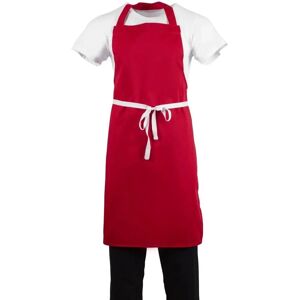 Whites Chefs Clothing Delantal Rojo de Poliéster Algodón - Delantal de Cocina Whites Chefs Clothing Delantal Rojo de Poliéster Algodón - Delantal de Cocina
