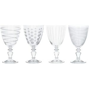 Mikasa Cheers Set of 4 Crystal Wine Goblets - Elegant Celebration Glassware Mikasa Cheers Set of 4 Crystal Wine Goblets - Elegant Celebration Glassware