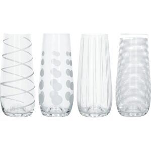 Mikasa Cheers Pack Of 4 Stemless Flute Glasses - Glassware Mikasa Cheers Pack Of 4 Stemless Flute Glasses - Glassware