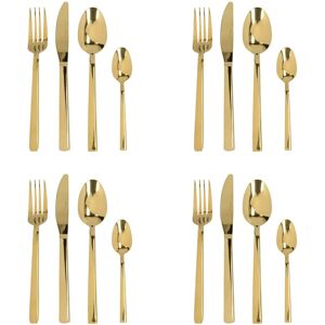 Mikasa Gold Ciara Diseno 16 Piece Cutlery Set - Unisex Mikasa Gold Ciara Diseno 16 Piece Cutlery Set - Unisex