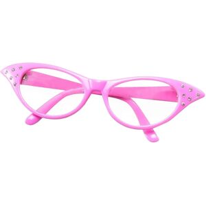 Bristol Novelty Roze 50s-stijl brillen - Kostuumaccessoires Bristol Novelty Roze 50s-stijl brillen - Kostuumaccessoires