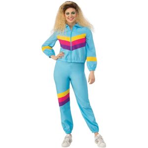 Bristol Novelty Shell Suit - Medium Blue/Yellow/Pink - Costume Bristol Novelty Shell Suit - Medium Blue/Yellow/Pink - Costume