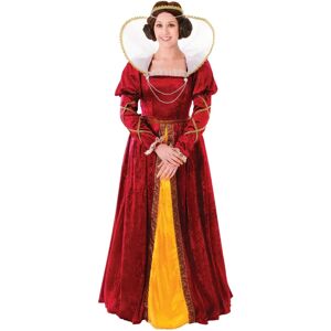 Bristol Novelty Queen Elizabeth Adult Costume - Burgundy/Yellow/Gold - Costume Bristol Novelty Queen Elizabeth Adult Costume - Burgundy/Yellow/Gold - Costume