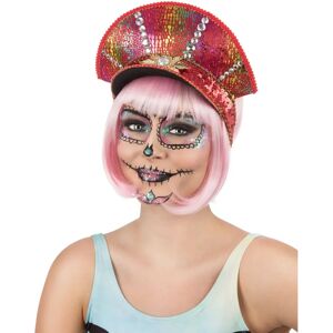 Bristol Novelty BH732 Pink Military Hat - Military Hat Bristol Novelty BH732 Pink Military Hat - Military Hat