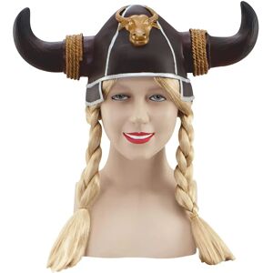 Vikingahjälm för kvinnor med blonda flätor - Kostymhjälm Vikingahjälm för kvinnor med blonda flätor - Kostymhjälm