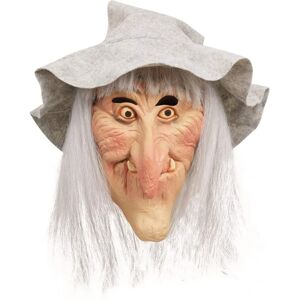 Bristol Novelty Womens Witch Mask Grey Hat & Hair Rubber Masks Female Halloween Costume - Witch Mask Bristol Novelty Womens Witch Mask Grey Hat & Hair Rubber Masks Female Halloween Costume - Witch Mask