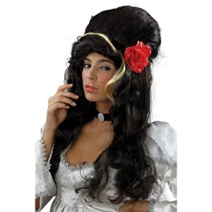 Bristol Novelty Black Beehive & Rose Wig - Female Costume Bristol Novelty Black Beehive & Rose Wig - Female Costume