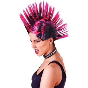 Bristol Novelty Dames Mohican Roze Zwart Wenkbrauw - Halloween Kostuum Bristol Novelty Dames Mohican Roze Zwart Wenkbrauw - Halloween Kostuum