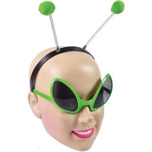 Bristol Novelty Alien Set Bril + Hoofdband - Kostuum/set Bristol Novelty Alien Set Bril + Hoofdband - Kostuum/set