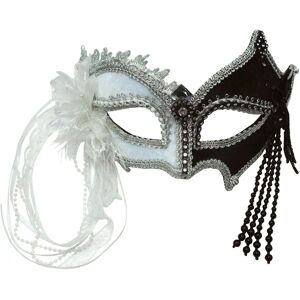 Bristol Novelty Herr Grön Vit Mask - Ögonmasker med Frans för Halloween Bristol Novelty Herr Grön Vit Mask - Ögonmasker med Frans för Halloween