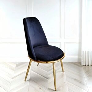 WWE Riviera Black Luxury Velvet Dining Chair - Dining Chair WWE Riviera Black Luxury Velvet Dining Chair - Dining Chair