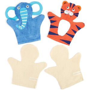 Stoff-Handpuppen, Blanko-Handpuppen aus Baumwolle zum kreativ Gestalten - 6 Stück, 21,5cm Stoff-Handpuppen, Blanko-Handpuppen aus Baumwolle zum kreativ Gestalten - 6 Stück, 21,5cm