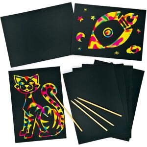 Craft Marca Modelo - Folhas de Arte de Raspar Arco-íris - 15x21cm para Artistas Criativos Craft Marca Modelo - Folhas de Arte de Raspar Arco-íris - 15x21cm para Artistas Criativos