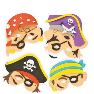Baker Ross Kinder Piraten Foam Masken Set - 4 Verschiedene Designs - 23-25cm Baker Ross Kinder Piraten Foam Masken Set - 4 Verschiedene Designs - 23-25cm