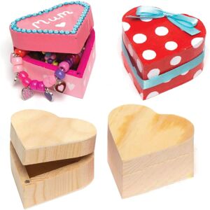 Cajas de Corazón de Craft - Cajas de almacenamiento en forma de corazón - 6,5cm Cajas de Corazón de Craft - Cajas de almacenamiento en forma de corazón - 6,5cm