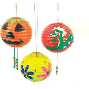 Papieren Lampion - 4 Ronde Lantaarns van papier om zelf te versieren - Papieren Lampion Papieren Lampion - 4 Ronde Lantaarns van papier om zelf te versieren - Papieren Lampion