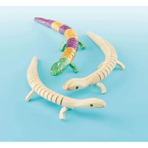 Wooden Lizards - 3 Articulated Bendy Creatures for Kids' Play & Decor - 22cm Wooden Lizards - 3 Articulated Bendy Creatures for Kids' Play & Decor - 22cm