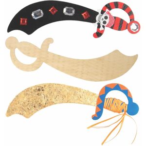Holzschwert für Kinder - 4 Holzsäbel zum fantasievollen Bemalen & Gestalten. Die 28cm großen Piratenschwerter sind toll für kleine Piratenparties Holzschwert für Kinder - 4 Holzsäbel zum fantasievollen Bemalen & Gestalten. Die 28cm großen Piratenschwerter sind toll für kleine Piratenparties