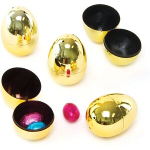 Luxusní Zlatá Velikonoční Vajíčka - 10 Plastových Vajíček s Panty - Velikonoční Hledání Luxusní Zlatá Velikonoční Vajíčka - 10 Plastových Vajíček s Panty - Velikonoční Hledání